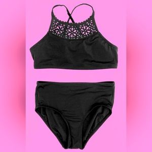 Justice black bikini. Size youth 12
